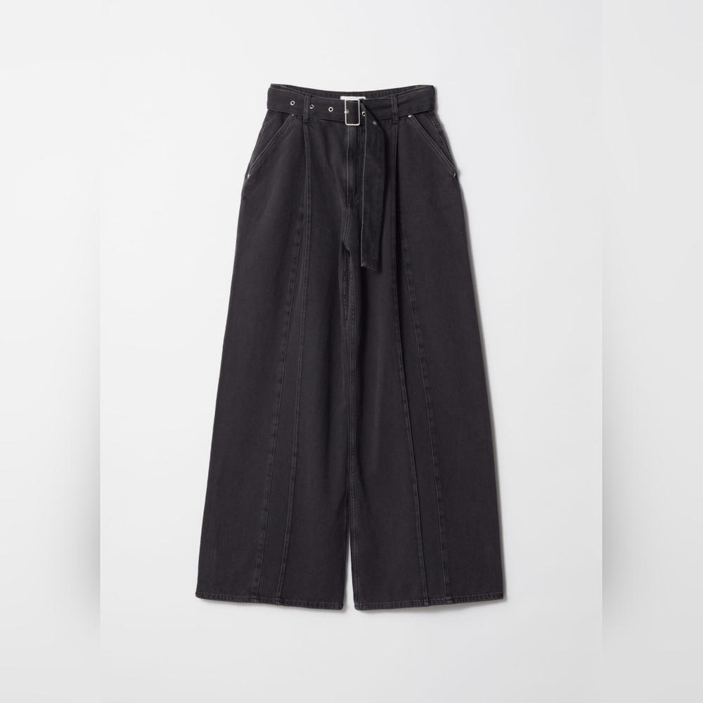 & Other Stories Pleated Wide-Leg Jeans (Size US 14)
